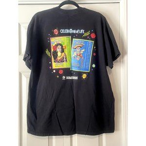 Dia de los Muertos T shirt CA Lottery 2XL Day of the Dead black scratchers skull